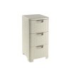 Regał z szufladami RATTAN STYLE 3x14L kremowy
